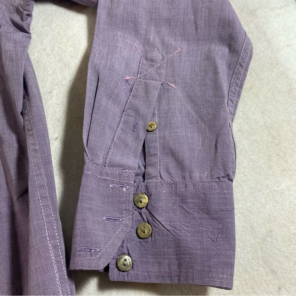 Nuco Shirt Men’s XL Button Down Purple Casual Shirt long Sleeve Collar Pockets - Picture 6 of 11